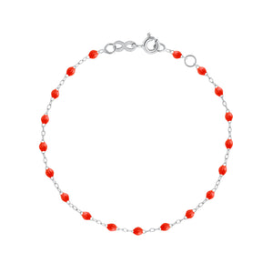 Gigi Clozeau - Bracelet corail Classique Gigi, or blanc, 24 cm