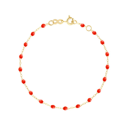 Gigi Clozeau - Bracelet corail Classique Gigi, or jaune, 24 cm