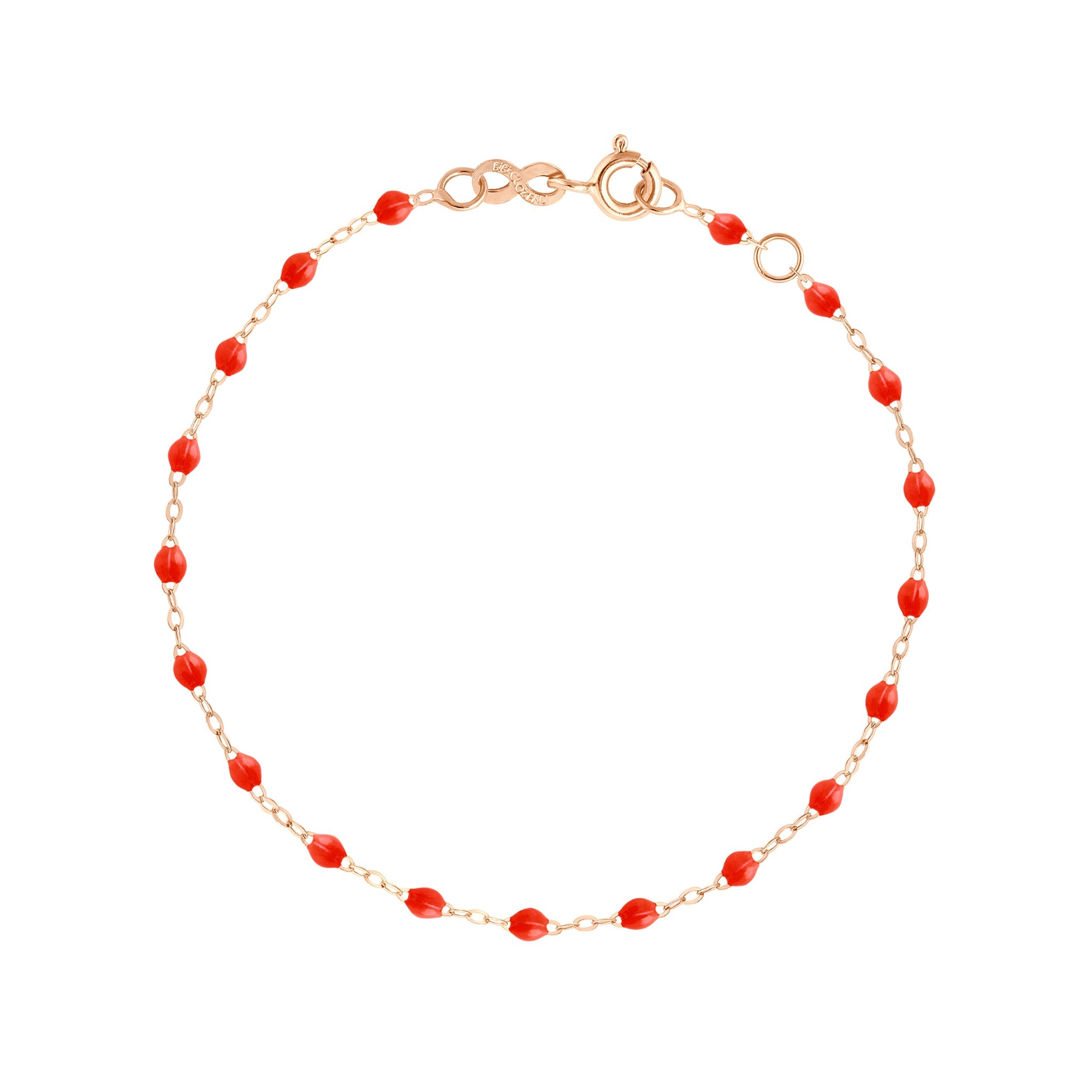 Gigi Clozeau - Bracelet corail Classique Gigi, or rose, 24 cm