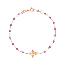 Gigi Clozeau - Bracelet galaxy Croix Lumière, diamant, or rose, 17 cm