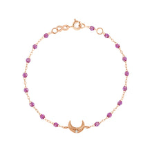 Gigi Clozeau - Bracelet galaxy Lune, diamant, or rose, 17 cm