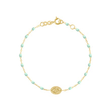 Gigi Clozeau - Bracelet jade Madone, or jaune, 17 cm