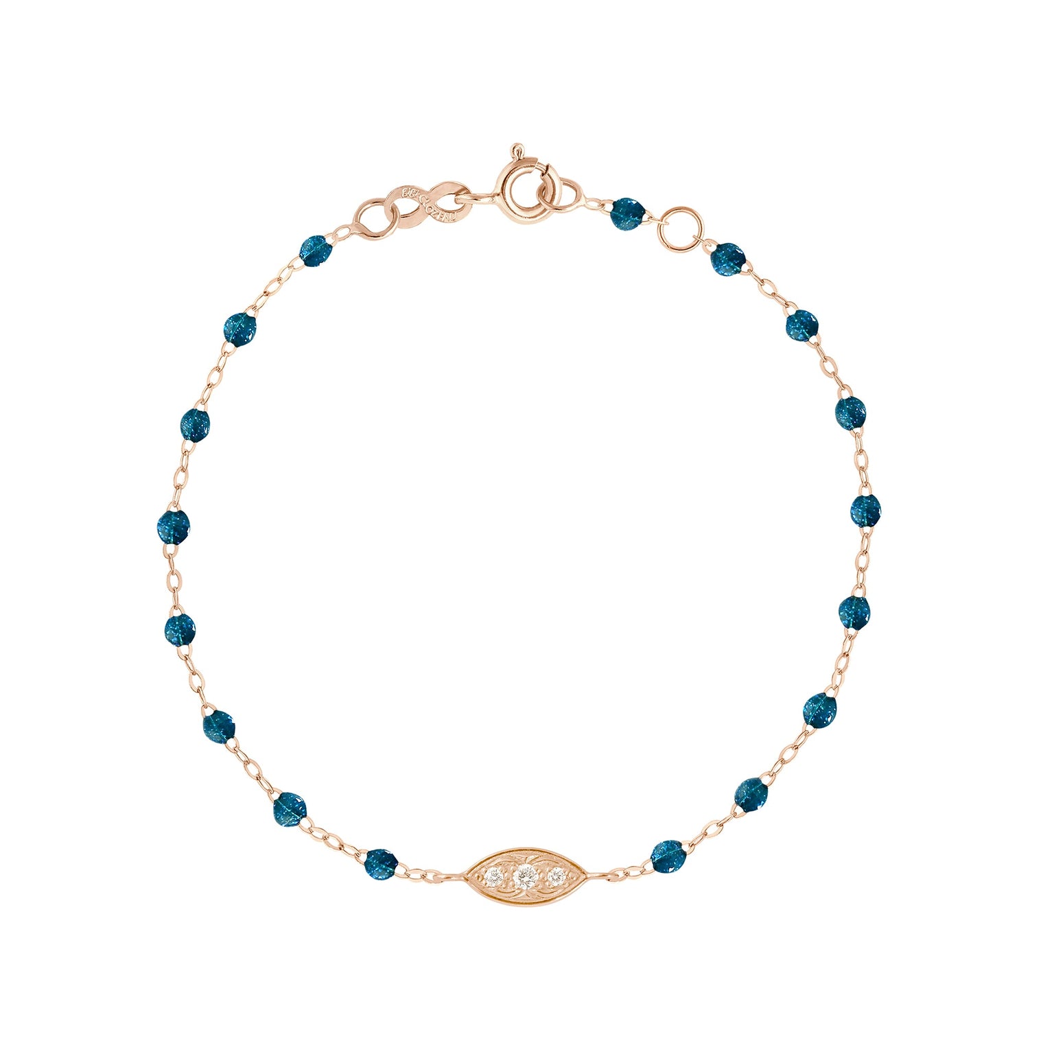 Gigi Clozeau - Bracelet jungle Clin d’œil diamants, or rose, 17 cm