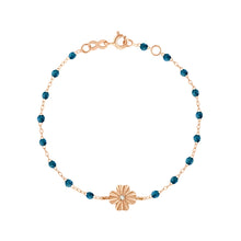 Gigi Clozeau - Bracelet jungle Trèfle Lumière, diamant, or rose, 17 cm