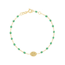 Gigi Clozeau - Bracelet menthe Madone or jaune, 17 cm