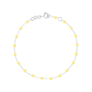 Gigi Clozeau - Bracelet mimosa Classique Gigi, or blanc, 17 cm