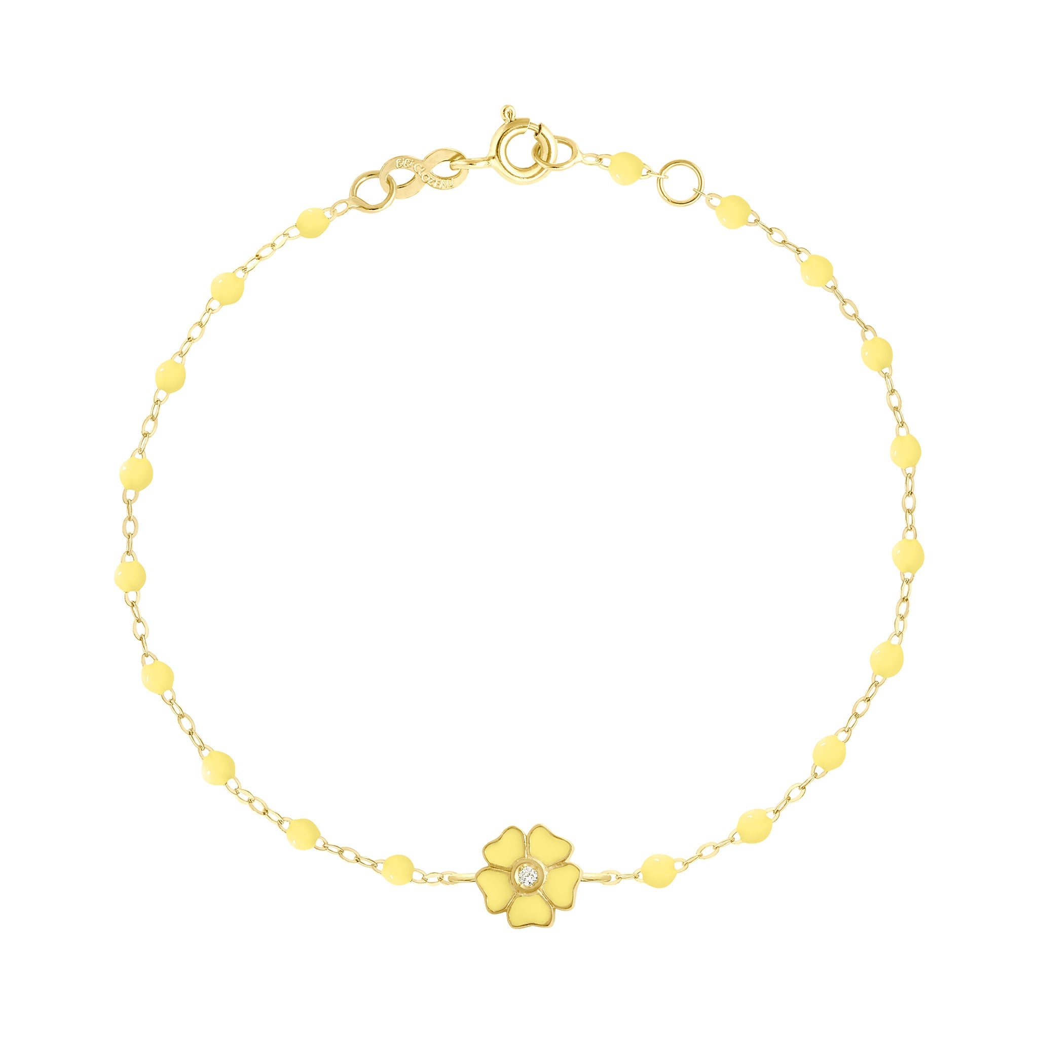 Gigi Clozeau - Bracelet mimosa Etoile diamant, or jaune, 17 cm