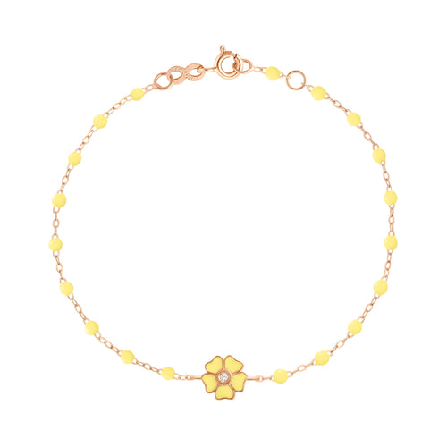 Gigi Clozeau - Bracelet mimosa Etoile diamant, or rose, 17 cm