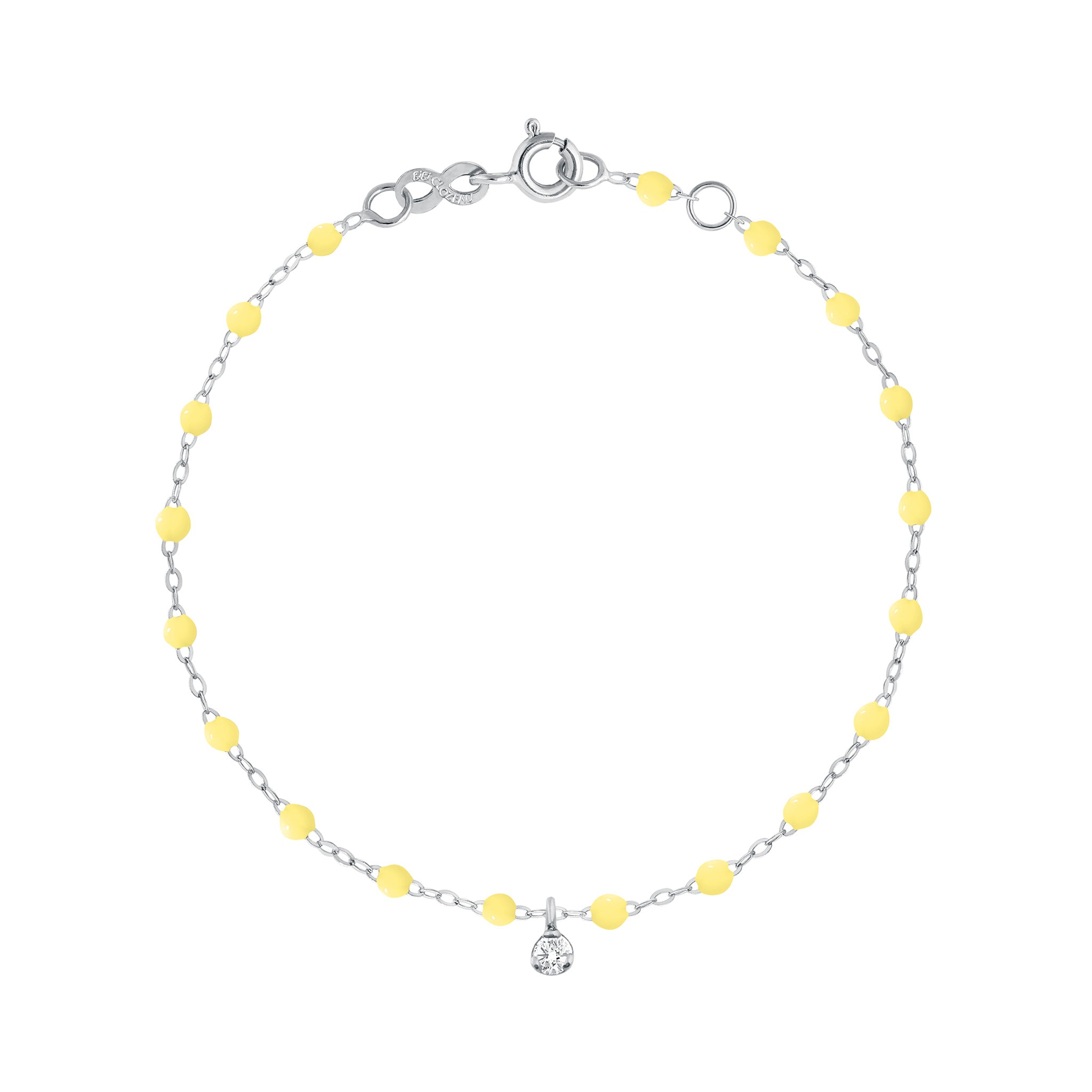 Gigi Clozeau - Bracelet mimosa Gigi Suprême, Diamant, or blanc, 17 cm