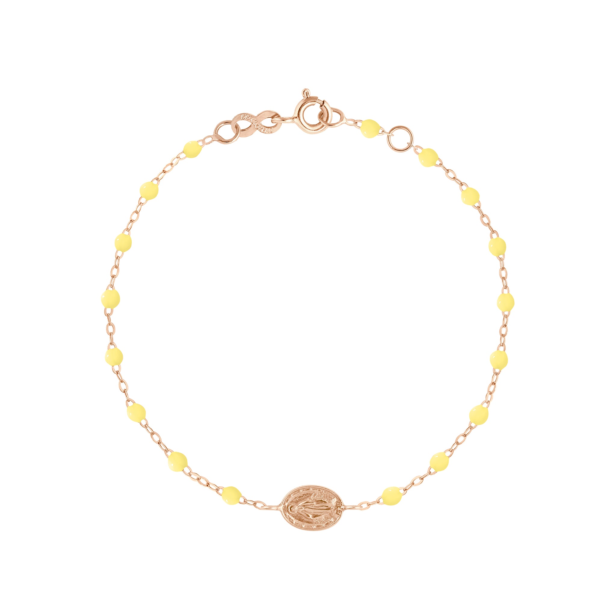 Gigi Clozeau - Bracelet mimosa Madone or rose, 17 cm