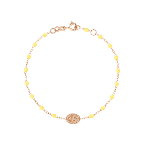 Gigi Clozeau - Bracelet mimosa Madone or rose, 17 cm