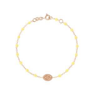 Gigi Clozeau - Bracelet mimosa Madone or rose, 17 cm