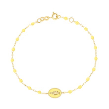 Gigi Clozeau - Bracelet mimosa Madone résinée, or jaune, 17 cm