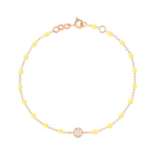 Gigi Clozeau - Bracelet mimosa Puce, Diamants, or rose, 17 cm