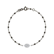 Gigi Clozeau - Bracelet noir Madone or noir et blanc, 17 cm