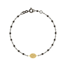 Gigi Clozeau - Bracelet noir Madone or noir et jaune, 17 cm