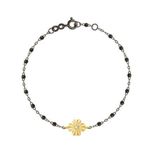 Gigi Clozeau - Bracelet noir Trèfle Lumière, diamant, or noir et jaune, 17 cm