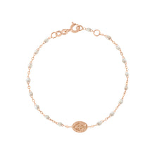 Gigi Clozeau - Bracelet opale Madone or rose, 17 cm