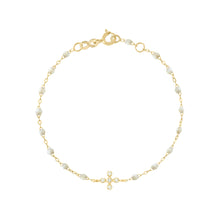 Gigi Clozeau - Bracelet opale Spark diamants, or jaune, 17 cm