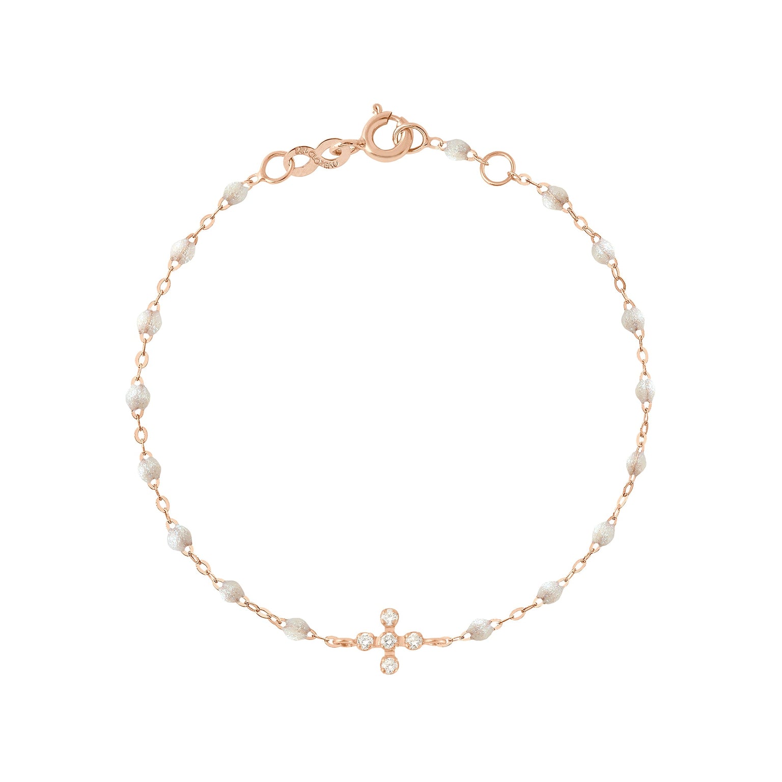 Gigi Clozeau - Bracelet opale Spark diamants, or rose, 17 cm