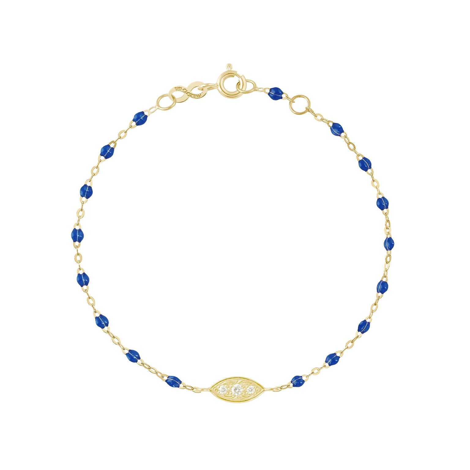 Gigi Clozeau - Bracelet prusse Clin d’œil diamants, or jaune, 17 cm