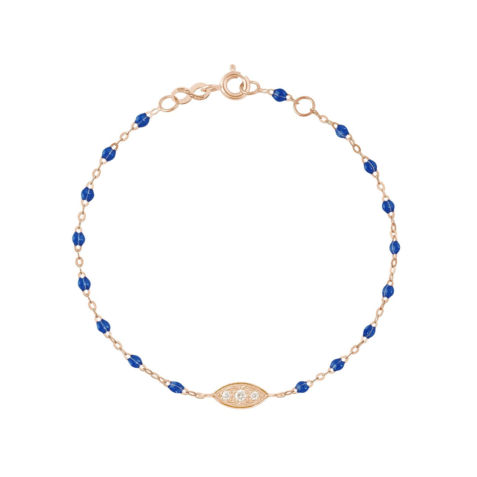 Gigi Clozeau - Bracelet prusse Clin d’œil diamants, or rose, 17 cm