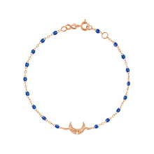 Gigi Clozeau - Bracelet prusse Lune, diamant, or rose, 17 cm