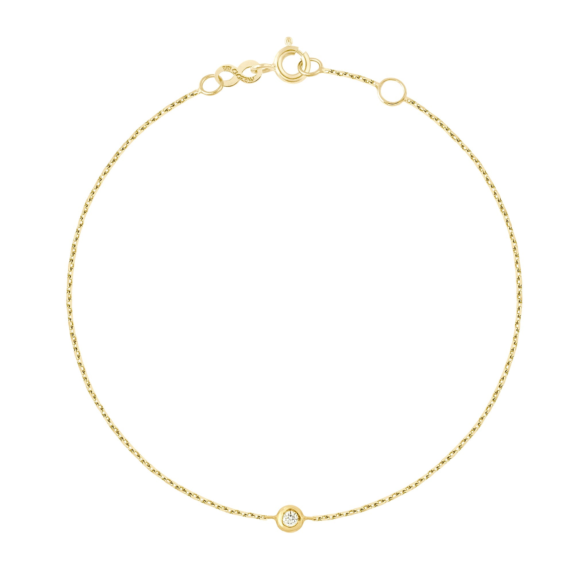 Gigi Clozeau - Bracelet Pure Gigi Dot, or jaune, diamant, 17 cm