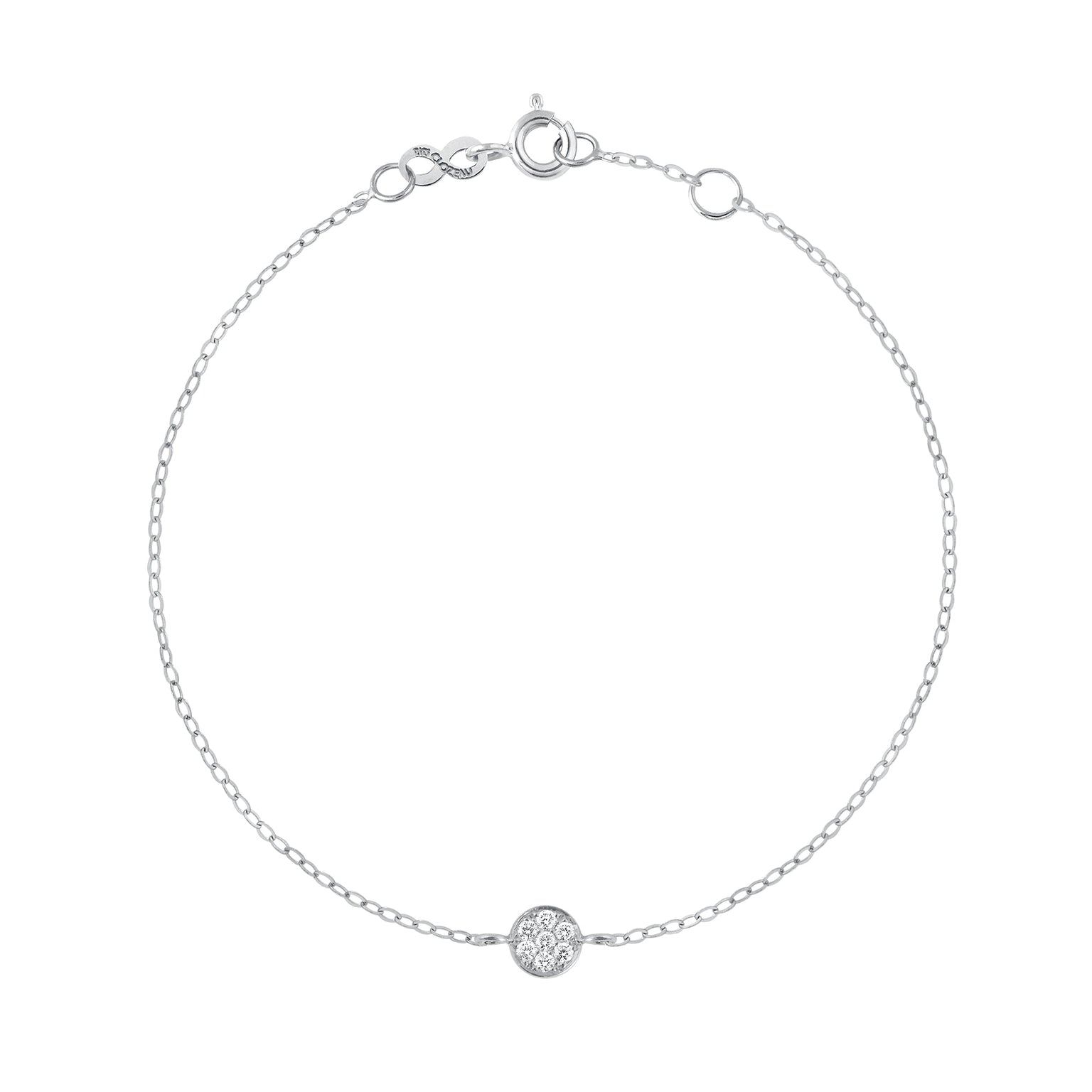 Gigi Clozeau - Bracelet Pure Gigi Puce, diamants, or blanc, 17 cm