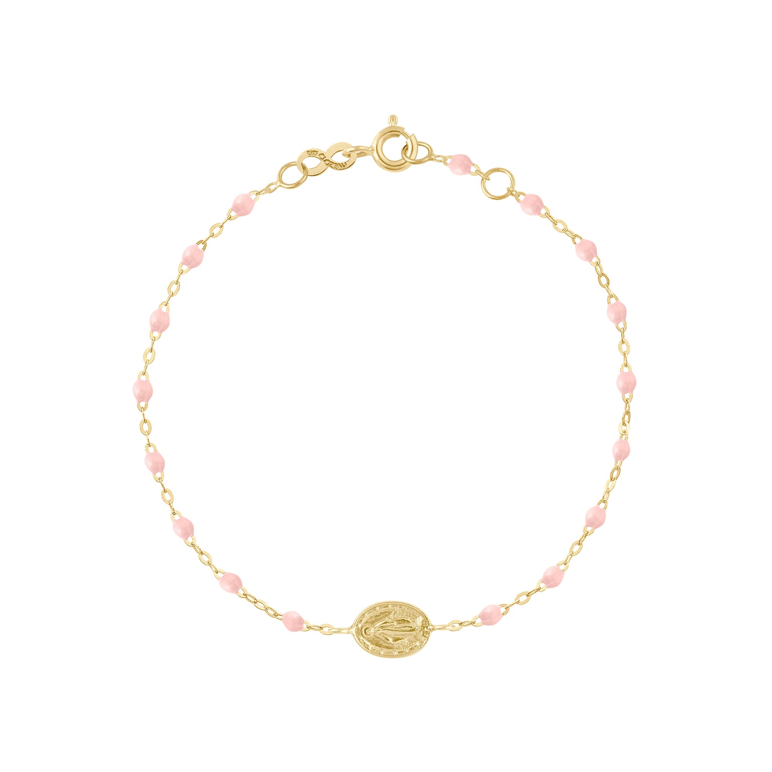 Gigi Clozeau - Bracelet rose bébé Madone, or jaune, 17 cm 