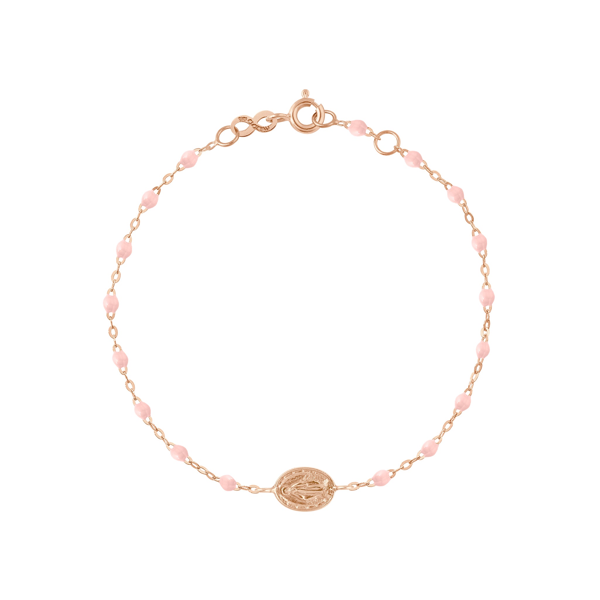 Gigi Clozeau - Bracelet rose bébé Madone or rose, 17 cm