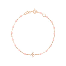Gigi Clozeau - Bracelet rose bébé Spark diamants, or rose, 17 cm