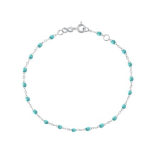 Gigi Clozeau - Bracelet turquoise vert Classique Gigi, or blanc, 24 cm