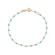 Gigi Clozeau - Bracelet turquoise vert Classique Gigi, or rose, 24 cm