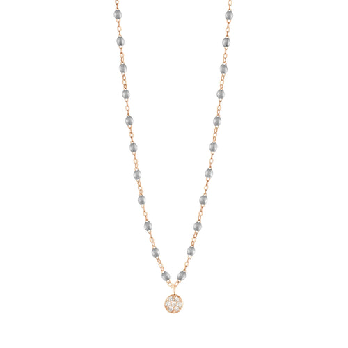 Gigi Clozeau - Collier argent Puce, Diamants, or rose, 42 cm