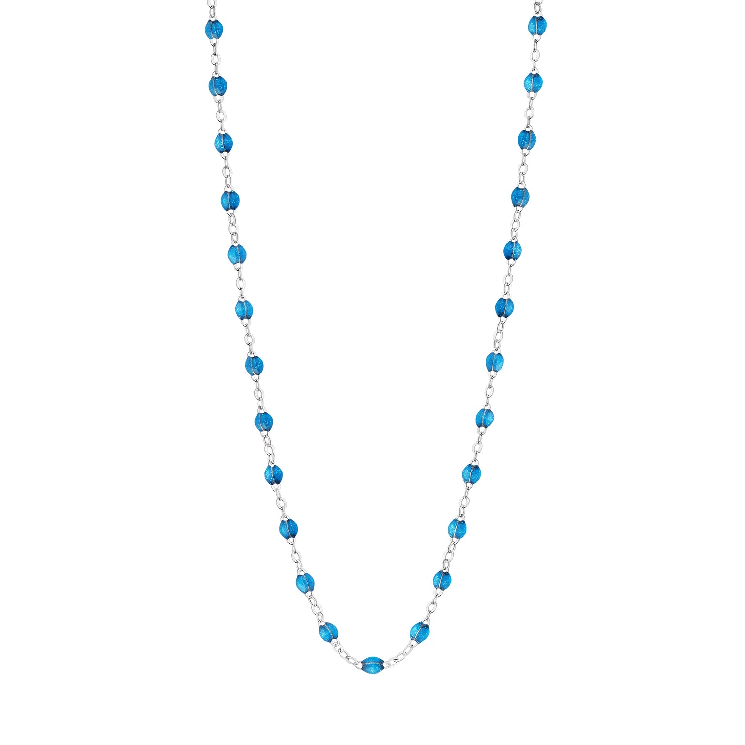Gigi Clozeau - Collier azur Classique Gigi, or blanc, 50 cm