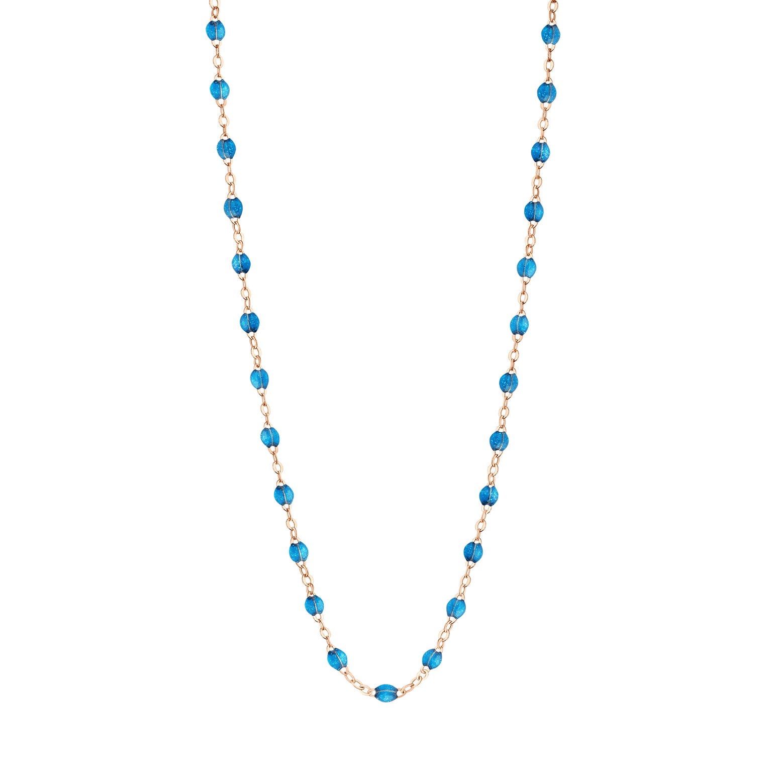 Gigi Clozeau - Collier azur Classique Gigi, or rose, 50 cm