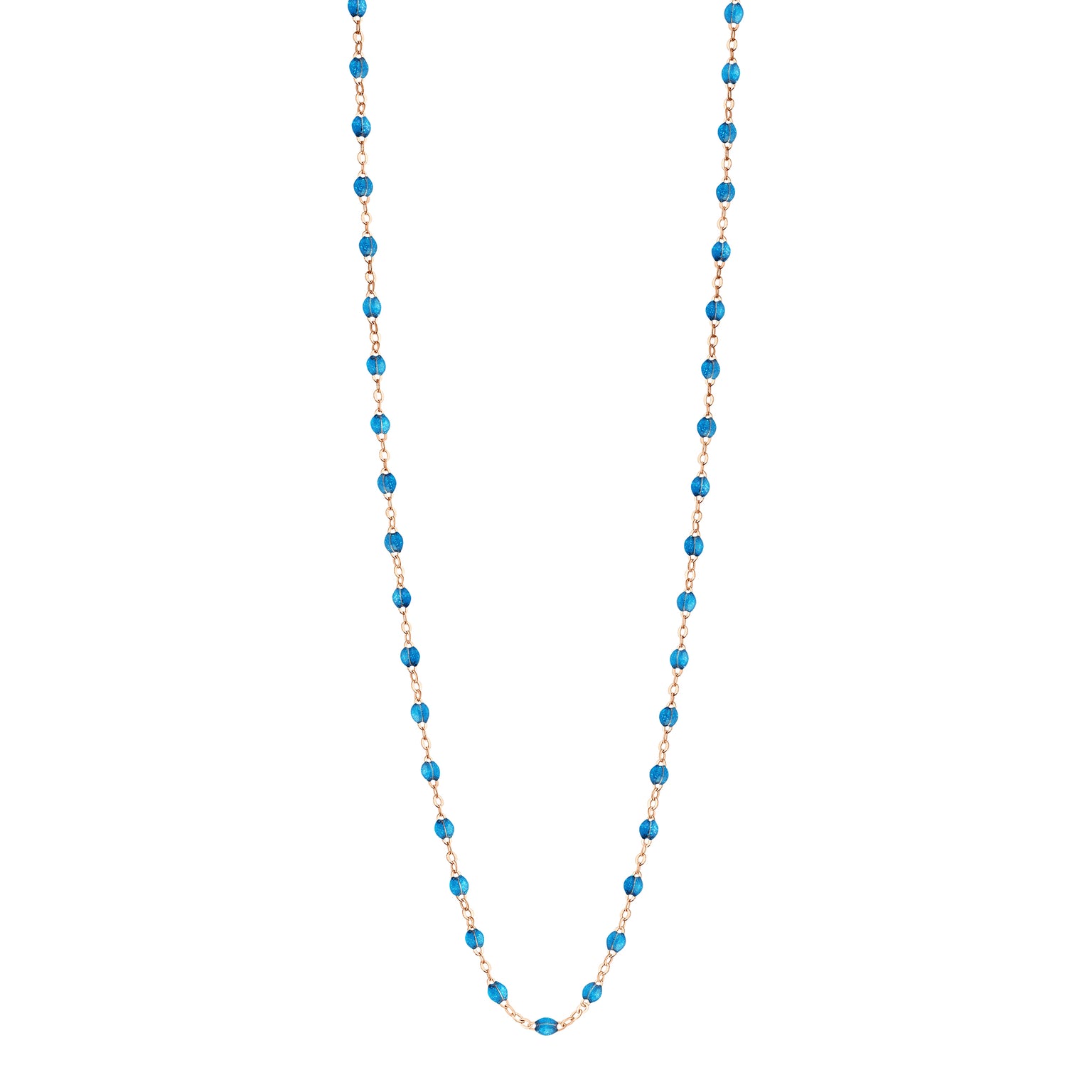 Gigi Clozeau - Collier azur Classique Gigi, or rose, 86 cm