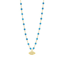 Gigi Clozeau - Collier azur Clin d’œil diamants, or jaune, 42 cm