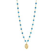 Gigi Clozeau - Collier azur Madone, or jaune, 42 cm