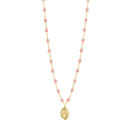 Gigi Clozeau - Collier blush Madone, or jaune, 42 cm 