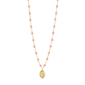 Gigi Clozeau - Collier blush Madone, or jaune, 42 cm 