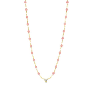 Gigi Clozeau - Collier blush petit Kosmos, diamants, or jaune, 42 cm