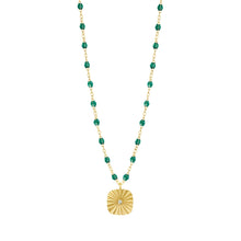 Gigi Clozeau - Collier émeraude Miss Lumière diamant, or jaune, 42 cm