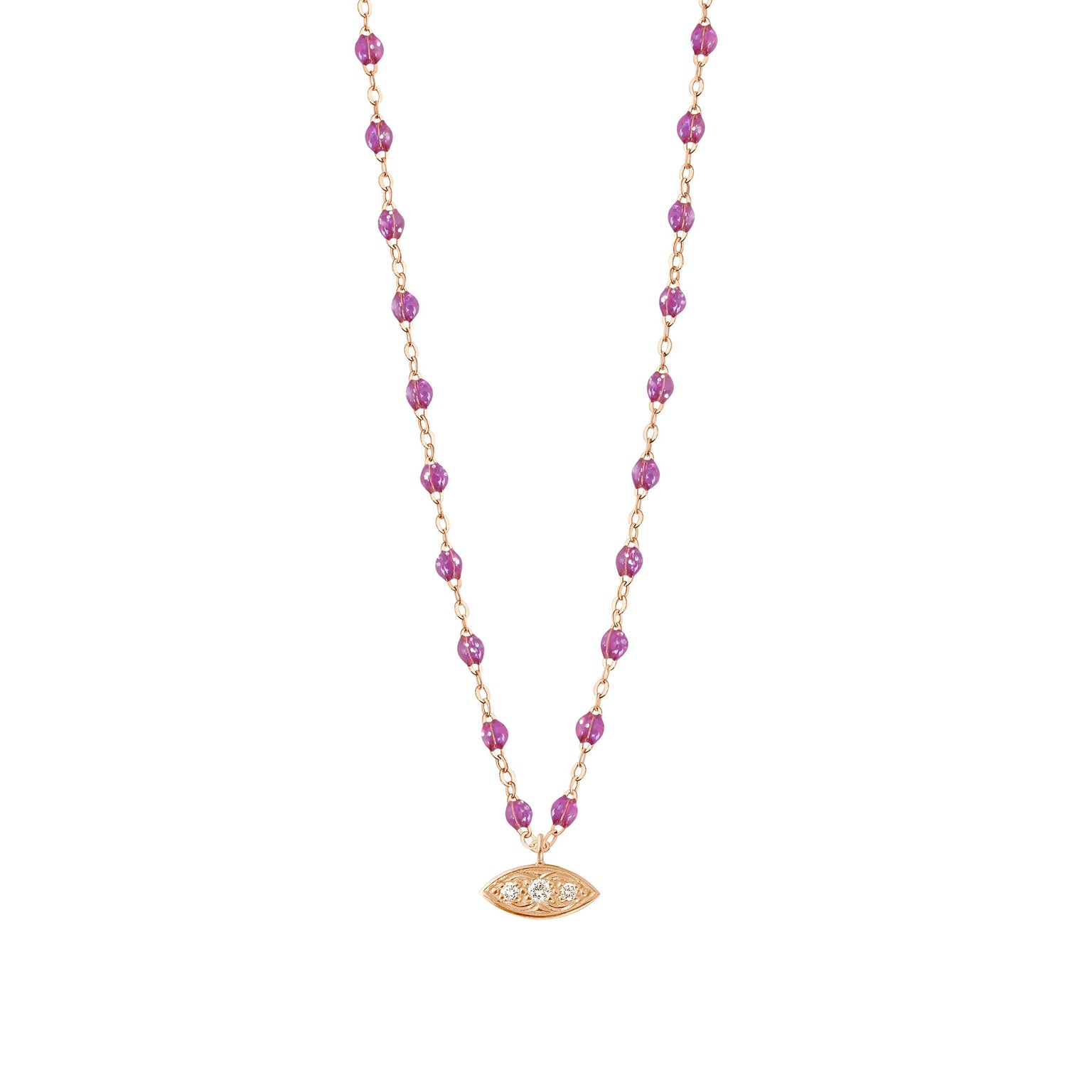 Gigi Clozeau - Collier galaxy Clin d’œil diamants, or rose, 42 cm