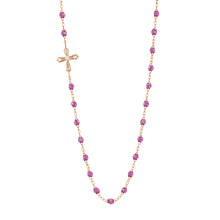 Gigi Clozeau - Collier galaxy Croix Vintage, diamants, or rose, 42 cm