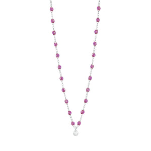 Gigi Clozeau - Collier galaxy Gigi Suprême, or blanc, 1 diamant, 42 cm
