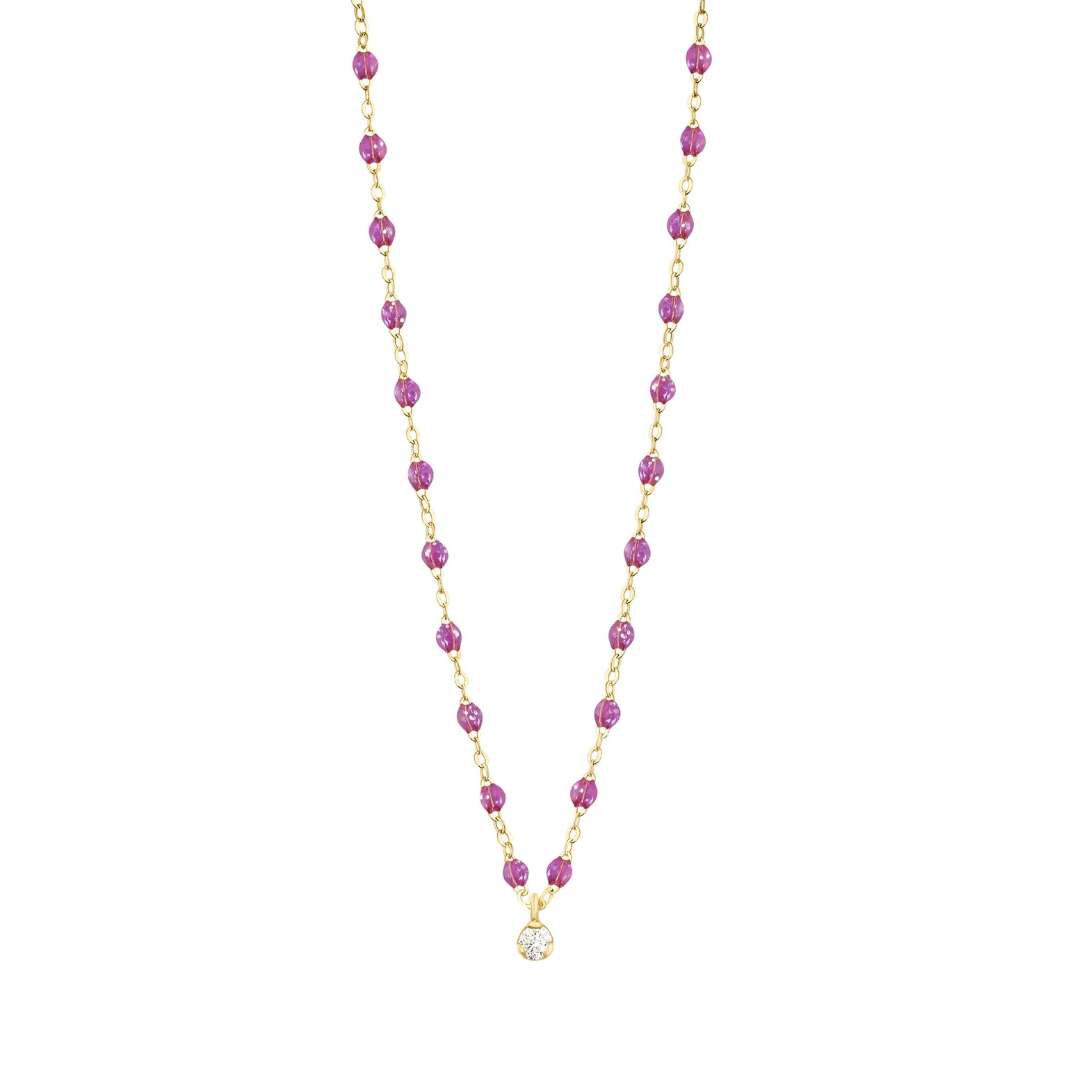 Gigi Clozeau - Collier galaxy Gigi Suprême, or jaune, 1 diamant, 42 cm