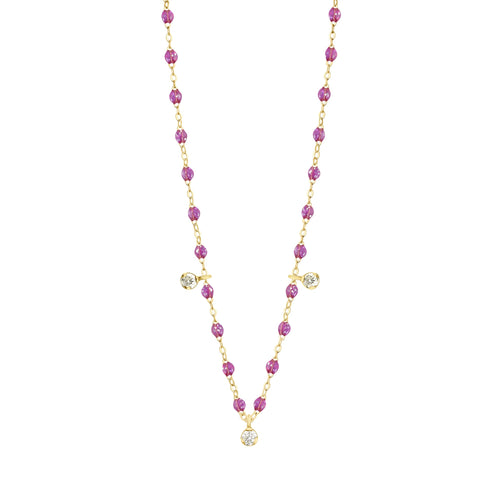 Gigi Clozeau - Collier galaxy Gigi Suprême, or jaune, 3 diamants, 45 cm