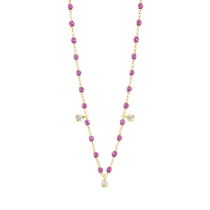 Gigi Clozeau - Collier galaxy Gigi Suprême, or jaune, 3 diamants, 45 cm